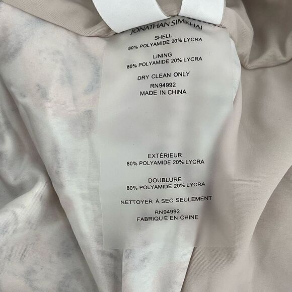 Jonathan Simkhai Ingrid Deep V One Piece Swimsuit 70s Floral Brown Orange XS New - Picture 13 of 14